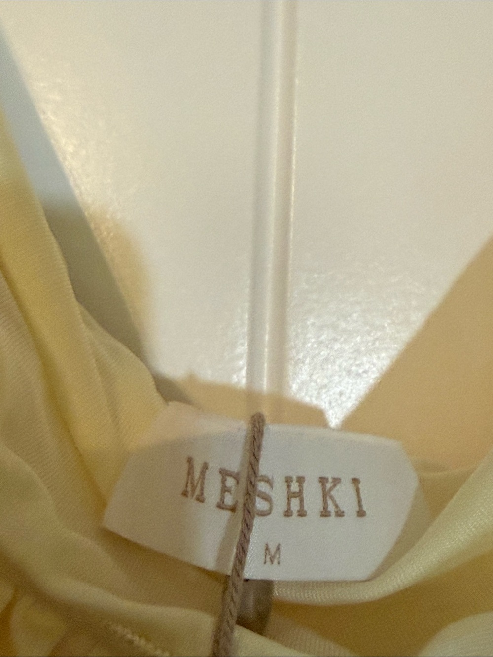 Meshki Cream Spaghetti-Strap Bubble-Hem Mini Dress - Picture 3 of 4